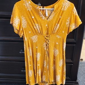 Yellow floral dress